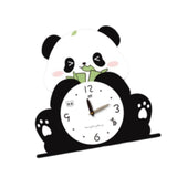 Maxbell Adorable Panda Clock Ornament Home Decor Silent for Bedroom Living Room Dorm Style A