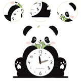 Maxbell Adorable Panda Clock Ornament Home Decor Silent for Bedroom Living Room Dorm Style A
