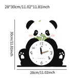 Maxbell Adorable Panda Clock Ornament Home Decor Silent for Bedroom Living Room Dorm Style A