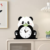 Maxbell Adorable Panda Clock Ornament Home Decor Silent for Bedroom Living Room Dorm Style A