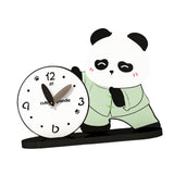 Maxbell Adorable Panda Clock Ornament Home Decor Silent for Bedroom Living Room Dorm Style B