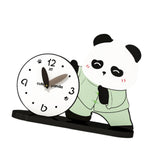 Maxbell Adorable Panda Clock Ornament Home Decor Silent for Bedroom Living Room Dorm Style B