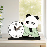 Maxbell Adorable Panda Clock Ornament Home Decor Silent for Bedroom Living Room Dorm Style B