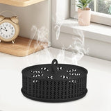 Maxbell Coil Holder Art Container Protective Box Coil Tray for Office Camping Hiking Black
