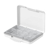 Maxbell Travel Pill Organizer 8 Grids Portable Waterproof Lightweight Pill Container White