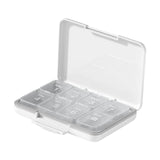 Maxbell Travel Pill Organizer 8 Grids Portable Waterproof Lightweight Pill Container White