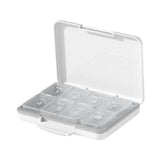 Maxbell Travel Pill Organizer 8 Grids Portable Waterproof Lightweight Pill Container White