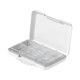 Maxbell Travel Pill Organizer 8 Grids Portable Waterproof Lightweight Pill Container White