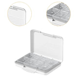 Maxbell Travel Pill Organizer 8 Grids Portable Waterproof Lightweight Pill Container White