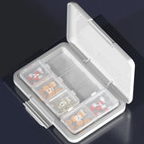 Maxbell Travel Pill Organizer 8 Grids Portable Waterproof Lightweight Pill Container White