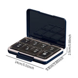 Maxbell Travel Pill Organizer 8 Grids Portable Waterproof Lightweight Pill Container Dark Blue