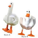 Maxbell Funny Middle Finger Duck Statue Cute Desk Decor for Yard Office Housewarming Style A