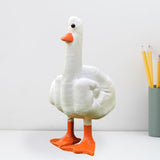 Maxbell Funny Middle Finger Duck Statue Cute Desk Decor for Yard Office Housewarming Style A