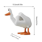 Maxbell Funny Middle Finger Duck Statue Cute Desk Decor for Yard Office Housewarming Style B