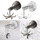 Maxbell 360° Rotating Hooks 6 Claws Easy to Use Stylish Strong Suction Kitchen Hooks Grey