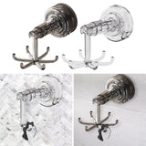 Maxbell 360° Rotating Hooks 6 Claws Easy to Use Stylish Strong Suction Kitchen Hooks Grey