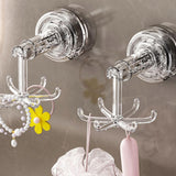 Maxbell 360° Rotating Hooks 6 Claws Easy to Use Stylish Strong Suction Kitchen Hooks Grey