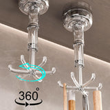 Maxbell 360° Rotating Hooks 6 Claws Easy to Use Stylish Strong Suction Kitchen Hooks Grey