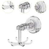 Maxbell 360° Rotating Hooks 6 Claws Easy to Use Stylish Strong Suction Kitchen Hooks Silver