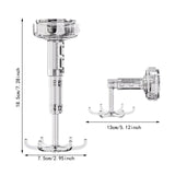 Maxbell 360° Rotating Hooks 6 Claws Easy to Use Stylish Strong Suction Kitchen Hooks Silver