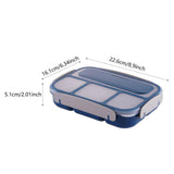 Maxbell Bento Lunch Box Large Capacity Leakproof Salad Box for Picnic Kitchen Travel blue