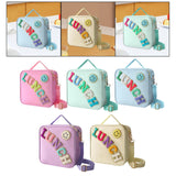 Maxbell Insulated Lunch Box Bag Food Delivery Bag Waterproof Portable Food Container Pink