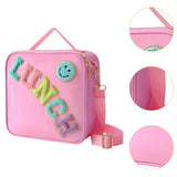 Maxbell Insulated Lunch Box Bag Food Delivery Bag Waterproof Portable Food Container Pink