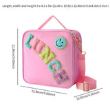 Maxbell Insulated Lunch Box Bag Food Delivery Bag Waterproof Portable Food Container Pink