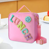 Maxbell Insulated Lunch Box Bag Food Delivery Bag Waterproof Portable Food Container Pink