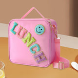 Maxbell Insulated Lunch Box Bag Food Delivery Bag Waterproof Portable Food Container Pink