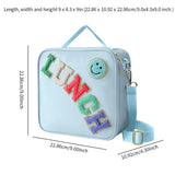 Maxbell Insulated Lunch Box Bag Food Delivery Bag Waterproof Portable Food Container Blue