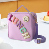 Maxbell Insulated Lunch Box Bag Food Delivery Bag Waterproof Portable Food Container Purple