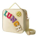 Maxbell Insulated Lunch Box Bag Food Delivery Bag Waterproof Portable Food Container Beige