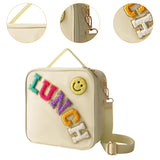 Maxbell Insulated Lunch Box Bag Food Delivery Bag Waterproof Portable Food Container Beige