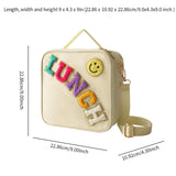 Maxbell Insulated Lunch Box Bag Food Delivery Bag Waterproof Portable Food Container Beige