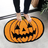 Maxbell Halloween Pumpkin Floor Mat Modern Indoor Door Mat for Porch Hallway Holiday 40cmx60cm