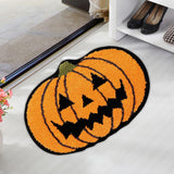 Maxbell Halloween Pumpkin Floor Mat Modern Indoor Door Mat for Porch Hallway Holiday 40cmx60cm