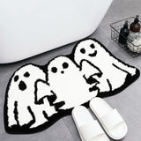 Maxbell Halloween Ghost Floor Mat Modern Indoor Door Mat for Kitchen Hallway Bedroom 40cmx60cm