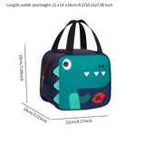 Maxbell Insulated Lunch Box Waterproof Food Delivery Bag Portable Insulated Bag Tote Dinosaur