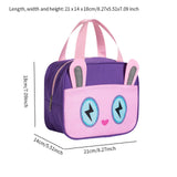 Maxbell Insulated Lunch Box Waterproof Food Delivery Bag Portable Insulated Bag Tote Bunny