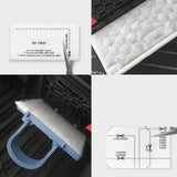Maxbell 16Pcs Vacuum Cleaner Filter Set Easy to Use High Efficiency Motor Protection