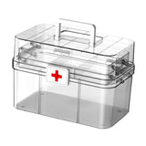 Maxbell Medical Storage Box Clear Dustproof Family Medical Storage Organizer Bin 32.2cmx21cmx20.9cm