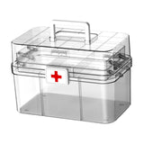 Maxbell Medical Storage Box Clear Dustproof Family Medical Storage Organizer Bin 32.2cmx21cmx20.9cm