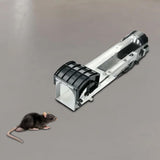 Maxbell Mouse Trap Mouse Catching and Release Mouse Cage for Garden Yard Garage Middle Clear