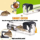 Maxbell Mouse Trap Mouse Catching and Release Mouse Cage for Garden Yard Garage Full Clear