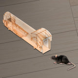 Maxbell Mouse Trap Mouse Catching and Release Mouse Cage for Garden Yard Garage Light Brown