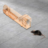 Maxbell Mouse Trap Mouse Catching and Release Mouse Cage for Garden Yard Garage Light Brown