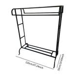 Maxbell Clothes Organizer Rack with Shelf Clothing Rack for Balcony Cloakroom Shirts Black