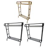 Maxbell Clothes Organizer Rack with Shelf Clothing Rack for Balcony Cloakroom Shirts Black