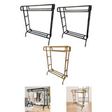 Maxbell Clothes Organizer Rack with Shelf Clothing Rack for Balcony Cloakroom Shirts Black